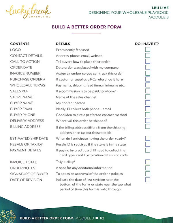 How to Create a Wholesale Order Form