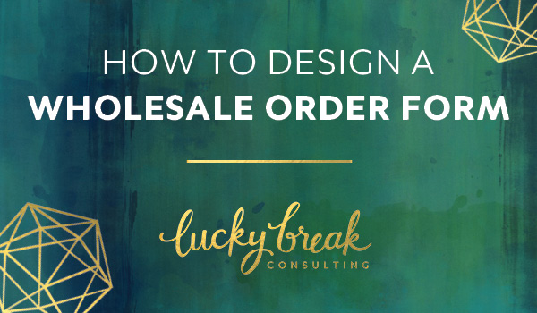 how to make a wholesale order form