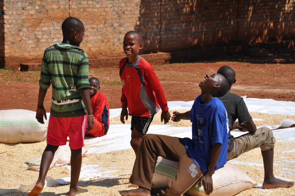 The older boys playing around at St. Noah's home