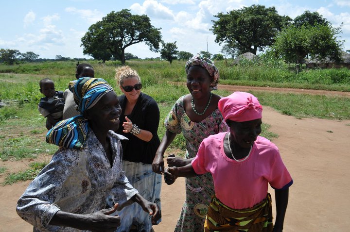 Dancing with survivors of the LRA Rebel Army during my July 2010 visit to Uganda