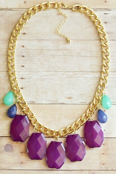 Beautiful, jeweled necklaces from Nestled.