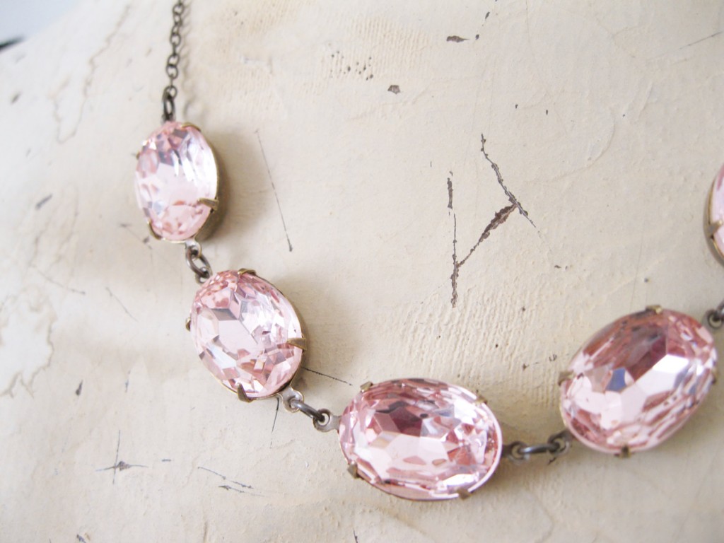 Pretty pink baubles hand crafted by Rebecca of Della Bella Boutique.