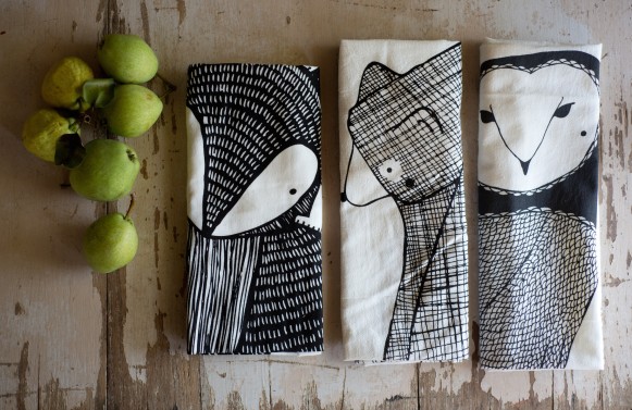 Forest Animal Tea Towel Bundle by Gingiber