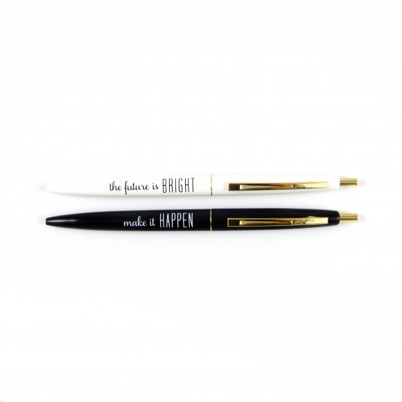 Paper Trail Positive Pen set - The future is bright, so make it happen!