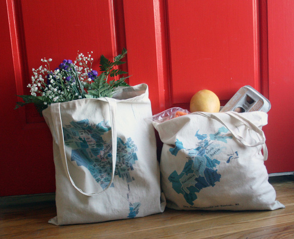 Map Tote Bags