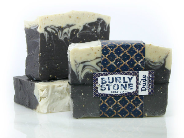 Burly Stone packaging + logo, BEFORE Brick House Branding and a rebrand