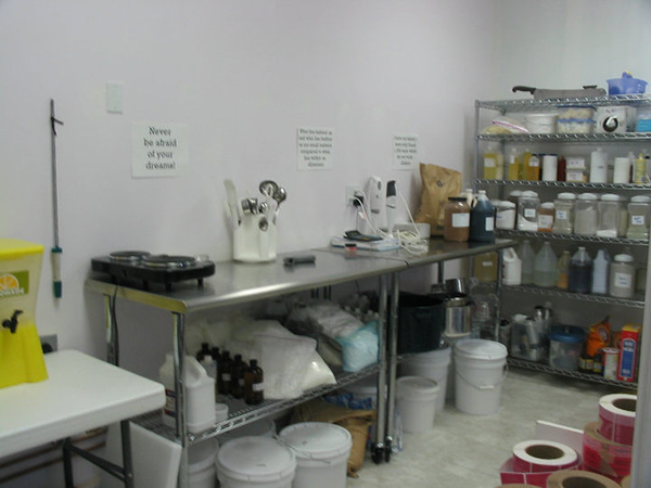 Bella Lucce's first commercial kitchen in. It was *tiny* and we outgrew it within six months, but I was positively giddy about having my own space.