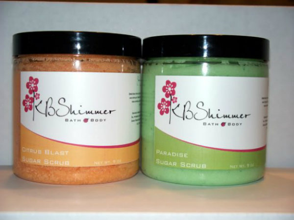 KBShimmer packaging and logo, BEFORE Brick House Branding and a rebrand 