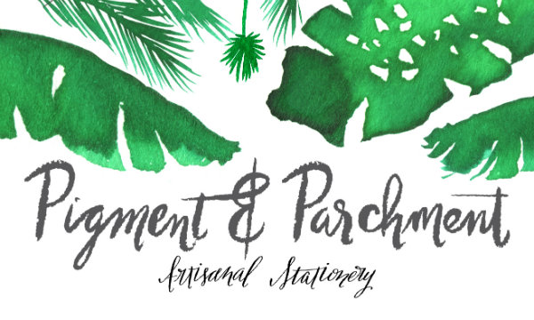 Pigment & Parchment logo, BEFORE Brick House Branding and a rebrand