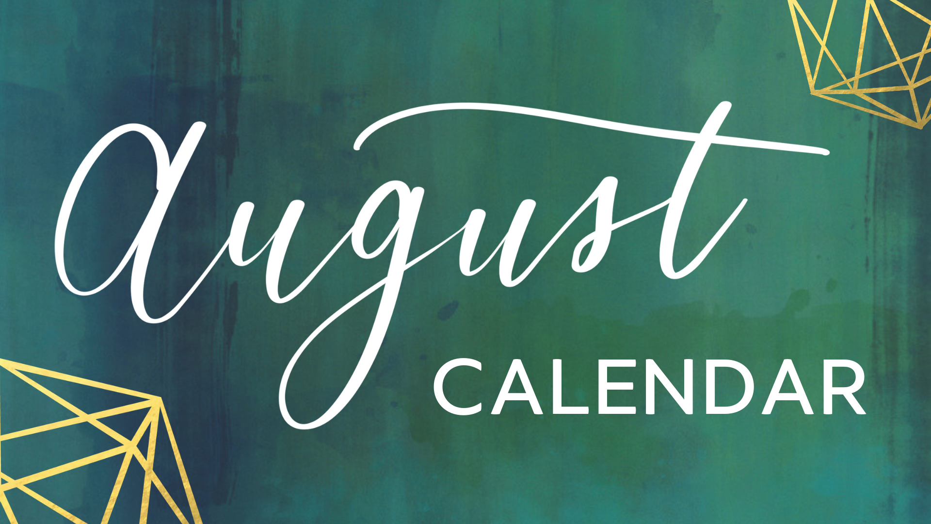August 2019 calendar header image