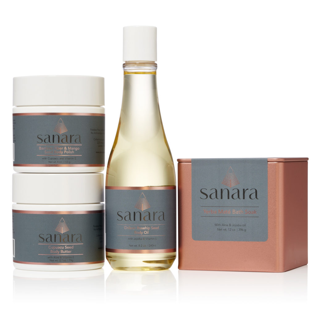 Sanara skincare product line after rebrand
