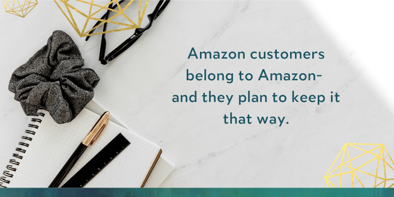 Amazon customers belong to Amazon. So when you sell on amazon you don't know who the customer is.