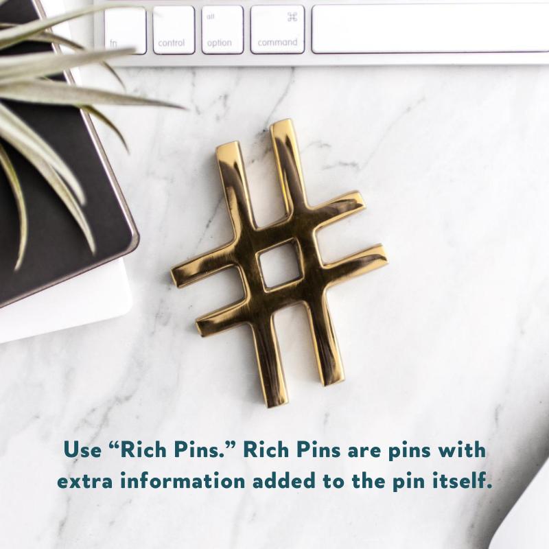 Artisan brands on Pinterest get better traction when they use rich pins.