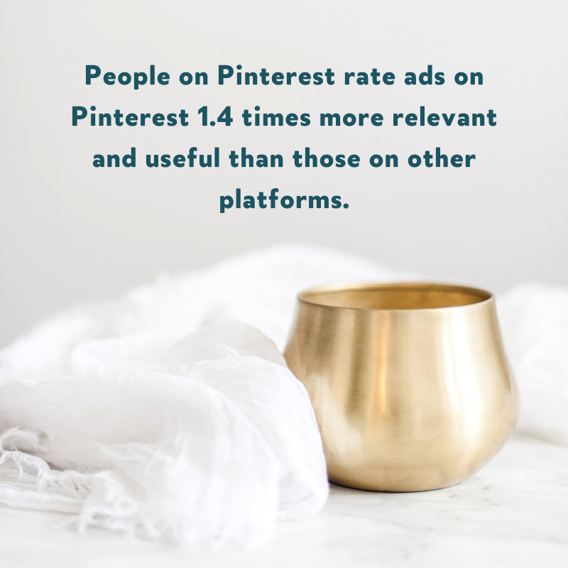 Using Pinterest ads is a great way for artisan brands to gain more traffic and eyeballs compared to other platforms like Instagram.